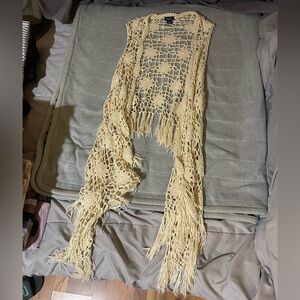 Boho macrame net vest